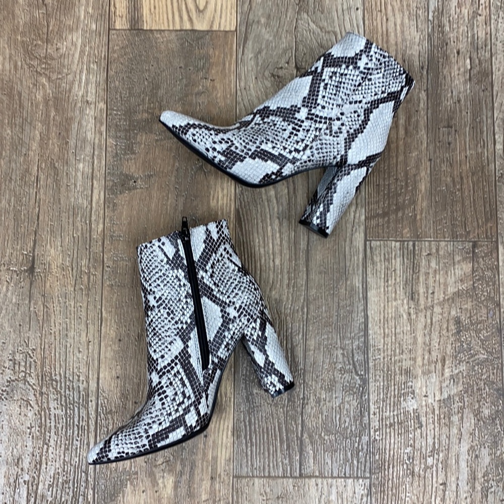 Snakeskin Booties
